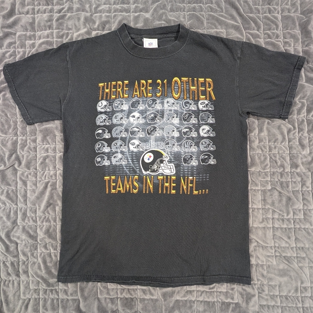 vtg NFL Steelers T-shirt "There are 31 Other Teams" Black Mens Medium